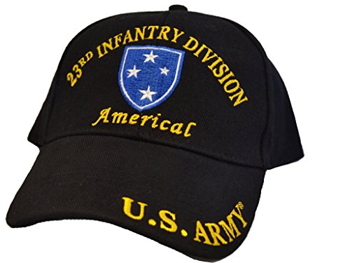 Mens 23rd Americal Division Embroidered Ball Cap Adjustable Black