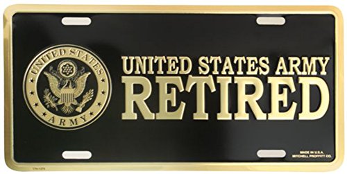 Honor Country U.S. Army Retired License Plate