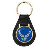 Mitchell Proffitt U.S. Air Force Symbol on Leather Key Fob