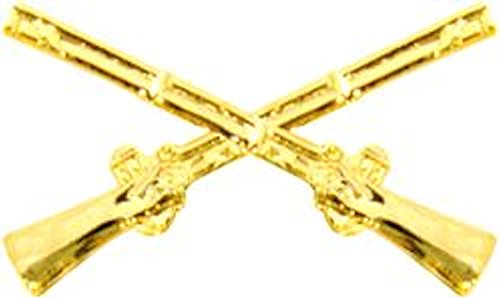 Infantry Crossed Rifles Gold Small Hat Pin