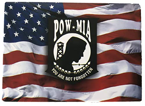 American Flag with POW/MIA Symbol - Novelty Military Magnet