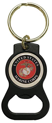 U.S. Marine Crest on Bottle Opener Key Tag
