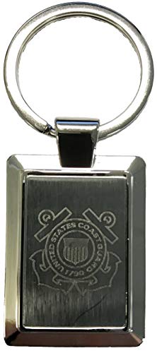 United States Coast Guard Crest Logo Laser Etched Key Chain