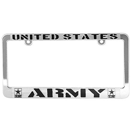 Honor Country US Army License Plate Frame, Metalized Plastic