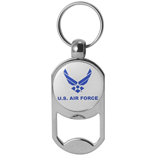 U.S. Air Force Symbol Dog Tag Bottle Opener Military Keychain