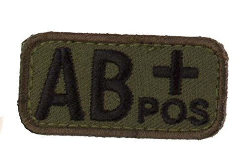 AB POSITIVE Blood Type Patch - WOODLAND