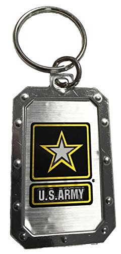 U.S. Army Star Logo Silver Metal Key Chain