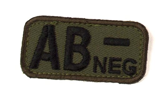 AB NEGATIVE Blood Type Patch - WOODLAND