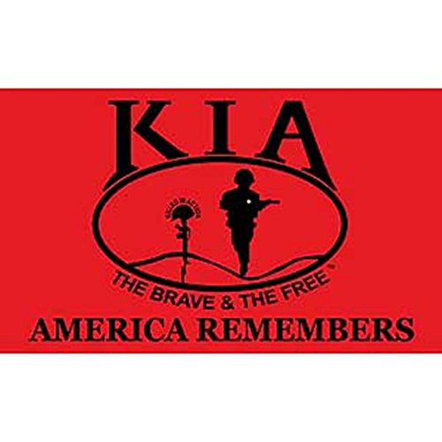 Eagle Emblems K.I.A. America Remembers Flag