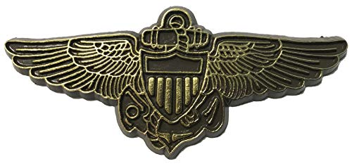 Gold Navy Aviator Wings Small Cut-Out Magnet