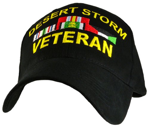 Eagle Crest Desert Storm Veteran with Ribbon Cap, Black, Adjustable