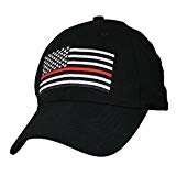 Fire Department Thin Red Line with Flag Baseball Cap