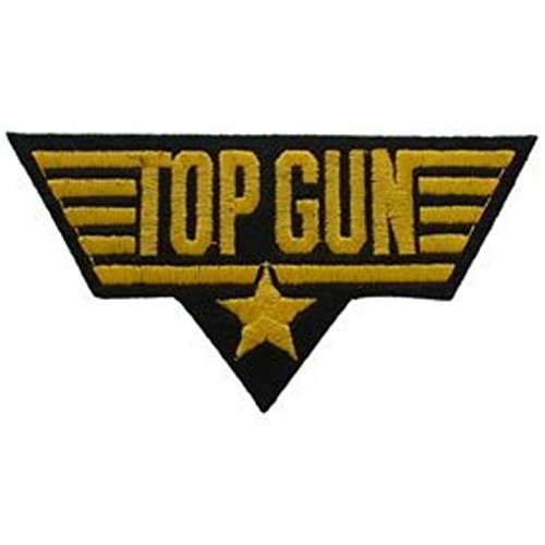 Eagle Emblems PM0246 Patch-USN,Top Gun,Gold (4.25 inch)