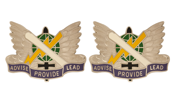 422nd Civil Affairs Battalion Unit Crest - Pair - ADVIS PROVIDE LEAD