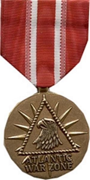 Atlantic War Zone Merchant Marine Mini Medal