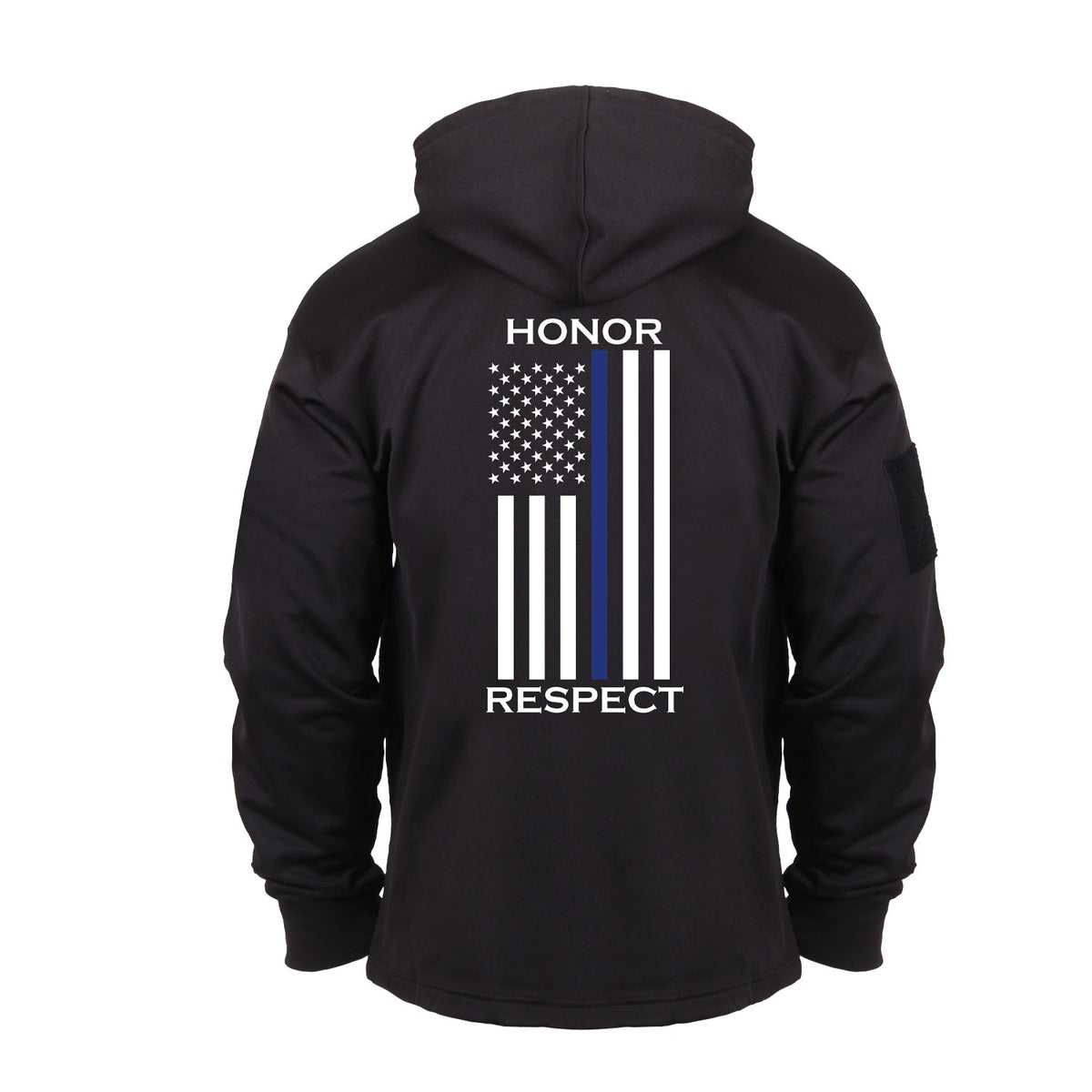 Rothco Honor and Respect Thin Blue Line Concealed Carry Hoodie - Black