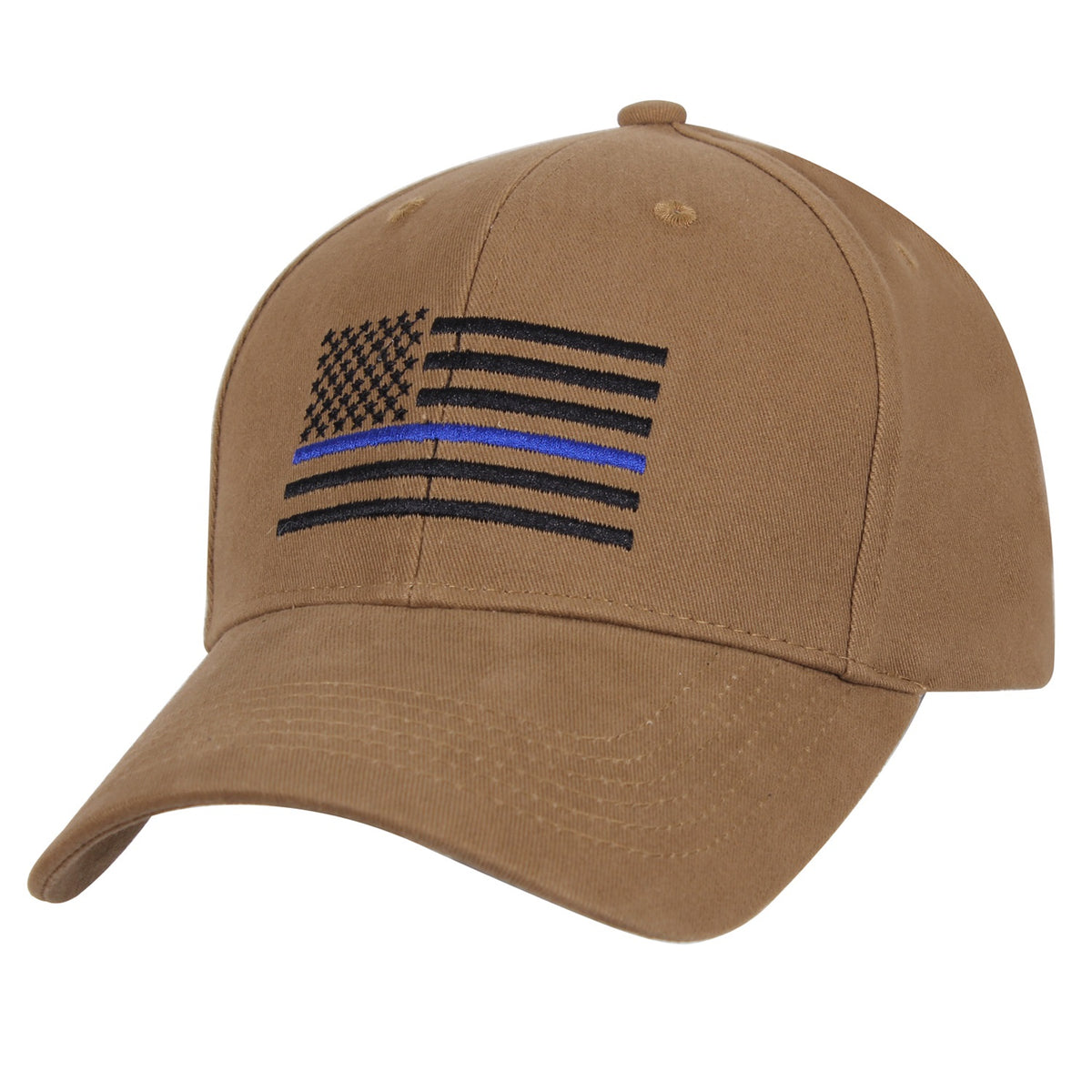 Rothco Thin Blue Line Flag Low Profile Cap Coyote Brown