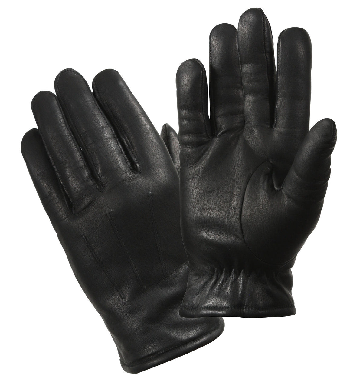 Rothco Cold Weather Leather Police Gloves - BLACK