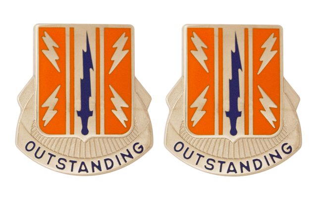 44th Signal Battalion Unit Crest DUI - 1 Pair - OUTSTANDING