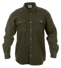 Rothco Heavy Weight Solid Flannel Shirt Olive Drab