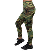 Rothco Womens Workout Performance Camo Leggings With Pockets Woodland Camo