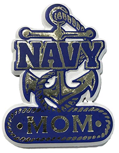 Navy Anchor Mom Small Cut-Out Magnet