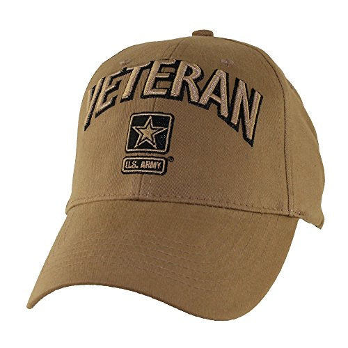 U.S. Army Veteran Baseball Hat, Coyote Brown