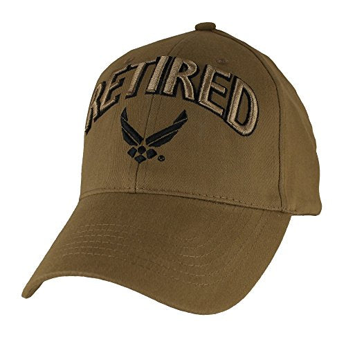 U.S. Air Force Retired Baseball Hat, Coyote Brown
