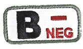 Blood Type Patches - Mil-Spec Monkey MEDICAL (B- NEGATIVE)