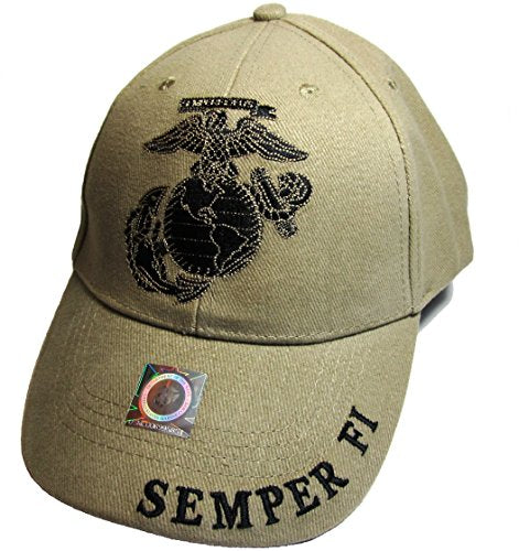 United States Marine Logo Eagle Subdued Hat Cap USMC Tan - CLEARANCE!