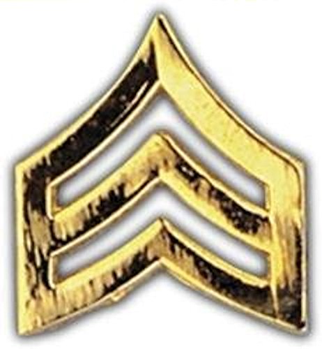 Army SGT Stripes GOLD Small Hat Pin