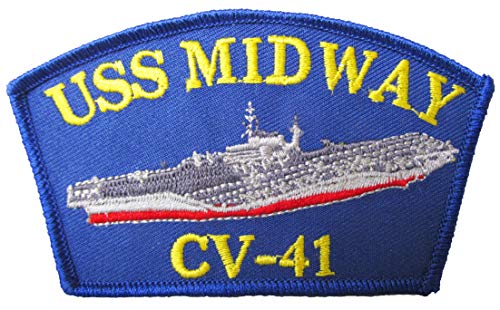 Eagle Emblems PM0224 Patch-USS,Midway (2.25x4 inch)