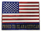 American Flag "Proud to be an American" Magnet
