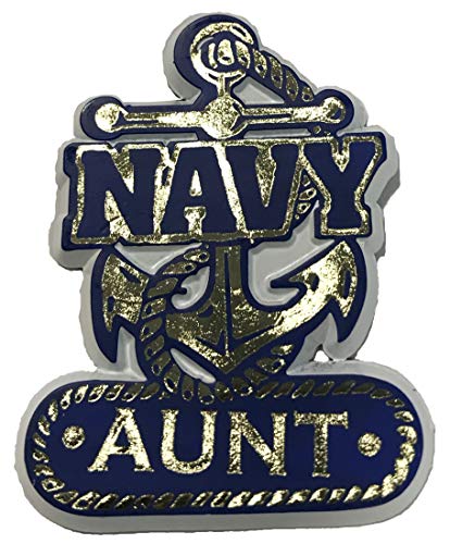Navy Anchor Aunt Small Cut-Out Magnet