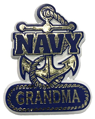 Navy Anchor Grandma Small Cut-Out Magnet
