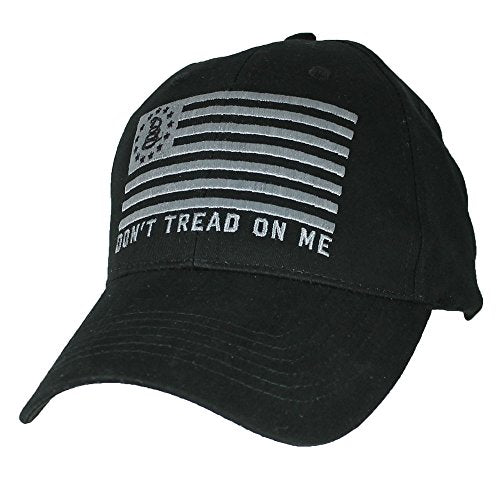 Don't Tread on Me Gasden Flag baseball cap. Black