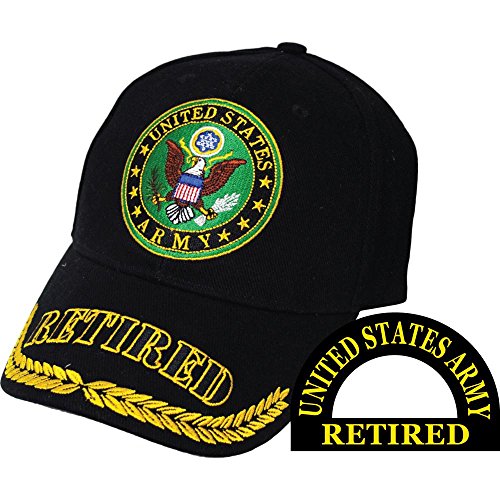 United States Army Retired Black Hat Cap USA