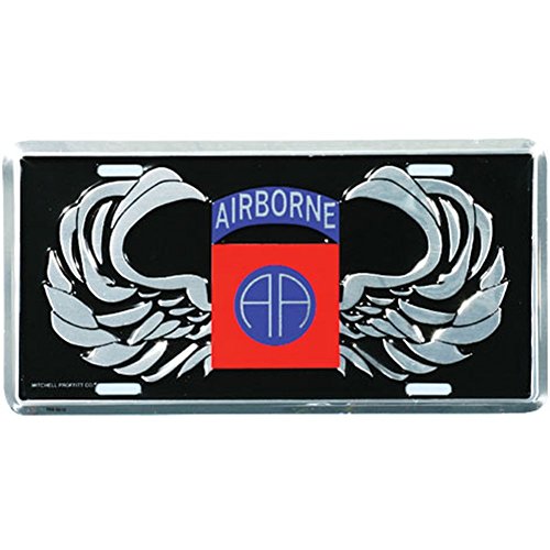 Honor Country 82nd Airborne License Plate, AA Wings