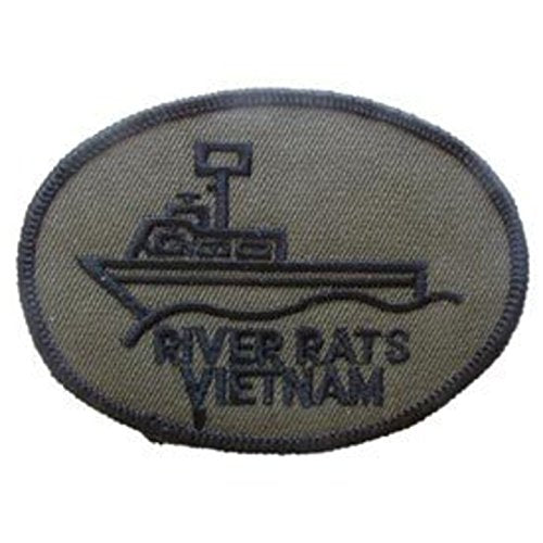 Eagle Emblems PM0019 Patch-Vietnam,River Rats (Subdued) 3 inch