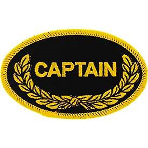 Eagle Emblems PM0200 Patch-Oval,Captain (3.5 inch) - CLEARANCE!