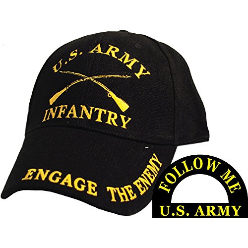 United States Army Infantry Black Hat Cap USA