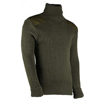 Chatham Woolly Pully Roll Neck Sweater - with Patches - 100% Pure Wool Sweater