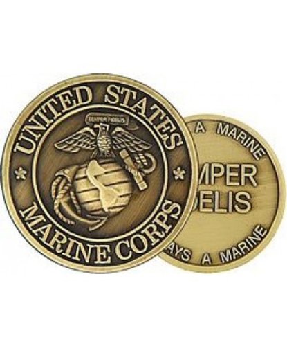 United States Marine Corps, Semper Fidelis, 2 Sided Bronze Challenge Coin (HMC 22300)
