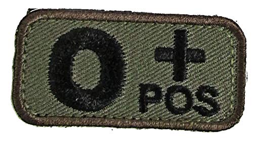 O POSITIVE Blood Type Patch - WOODLAND