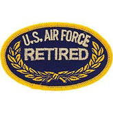 Eagle Emblems PM0106 Patch-USAF,Oval,Retired (3.5 inch)