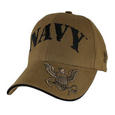 Eagle Crest U.S. Navy Insignia Hat - USN Coyote Brown Baseball Cap