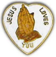 Jesus Loves You Heart Hat Pin