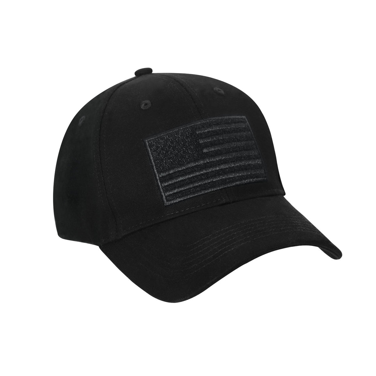 Rothco Hook & Loop U.S. Flag Low Profile Cap Black