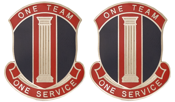 546th Personnel Services Battalion Unit Crest - Pair - ONE TEAM ONE SERVICE