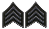 Sergeant Chevrons - Chicago PD - Gray/Black on Felt